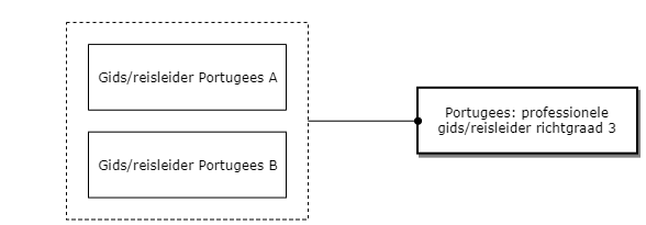 Portugees: professionele gids/reisleider richtgraad 3 diagram image